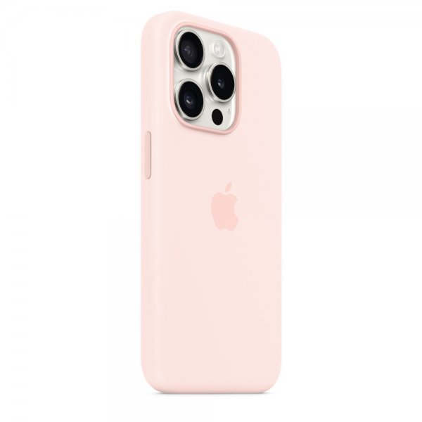 Apple Original iPhone 15 Pro Max Deksel Silikon MagSafe Lys rosa