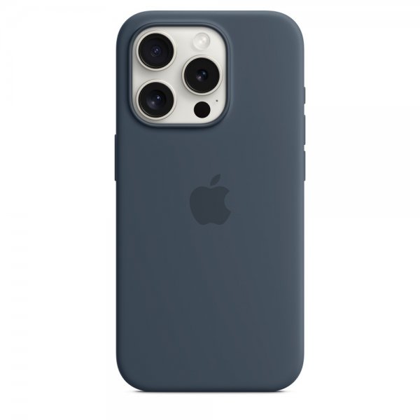 Apple Original iPhone 15 Pro Max Deksel Silikon MagSafe Stormblå