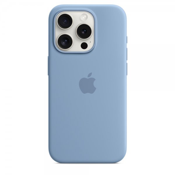 Apple Original iPhone 15 Pro Max Deksel Silikon MagSafe Vinterblå