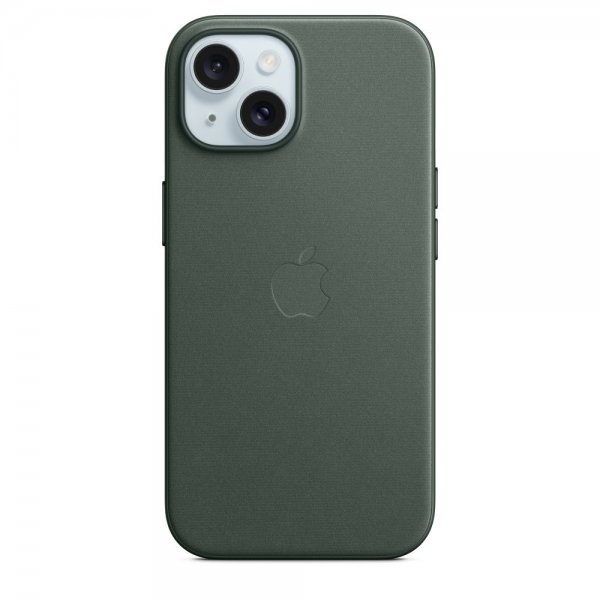 Apple Original iPhone 15 Deksel FineWoven MagSafe Eviggrønn