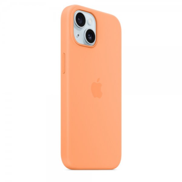 Apple Original iPhone 15 Deksel Silikon MagSafe Appelsinsorbet