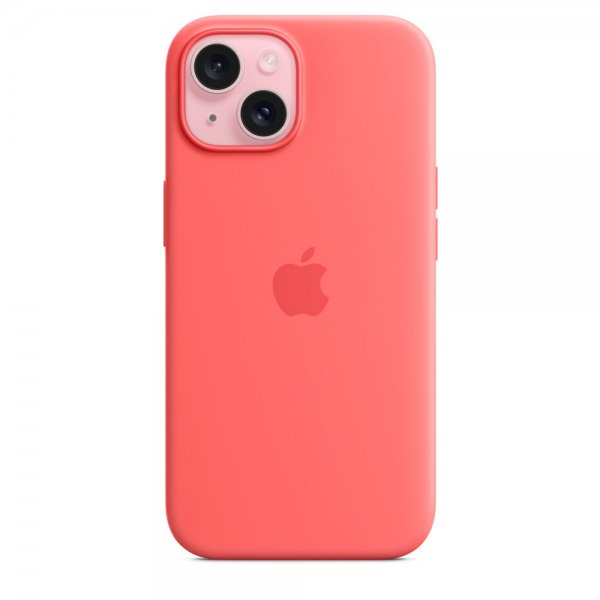 Apple Original iPhone 15 Deksel Silikon MagSafe Guava