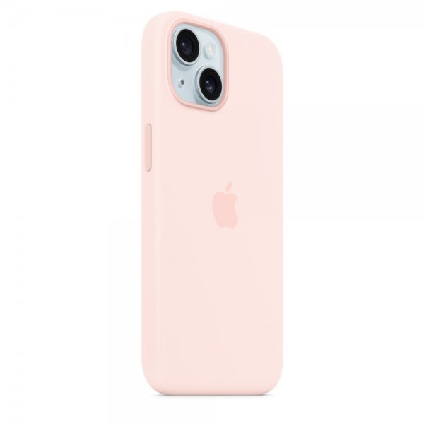Apple Original iPhone 15 Deksel Silikon MagSafe Lys rosa