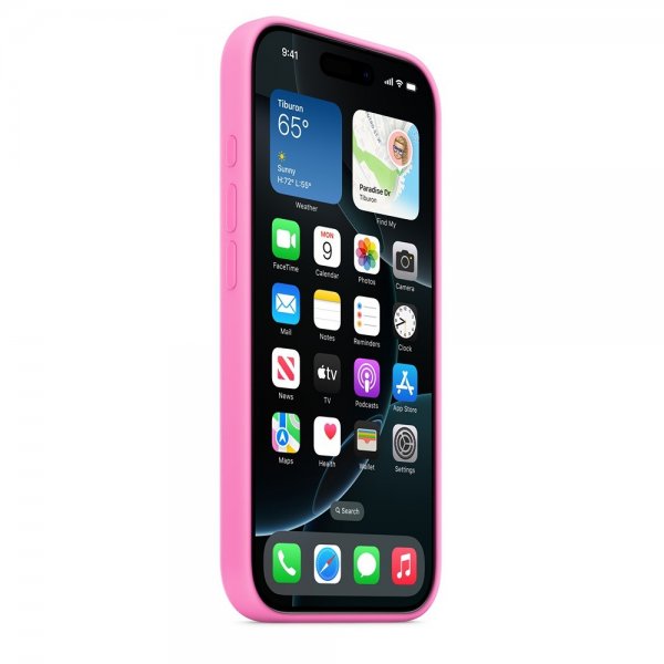 Apple Original iPhone 16 Pro Deksel Silicone Case MagSafe Peony