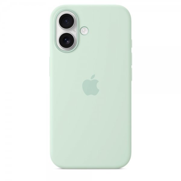Apple Original iPhone 16 Deksel Silicone Case MagSafe Aquamarine