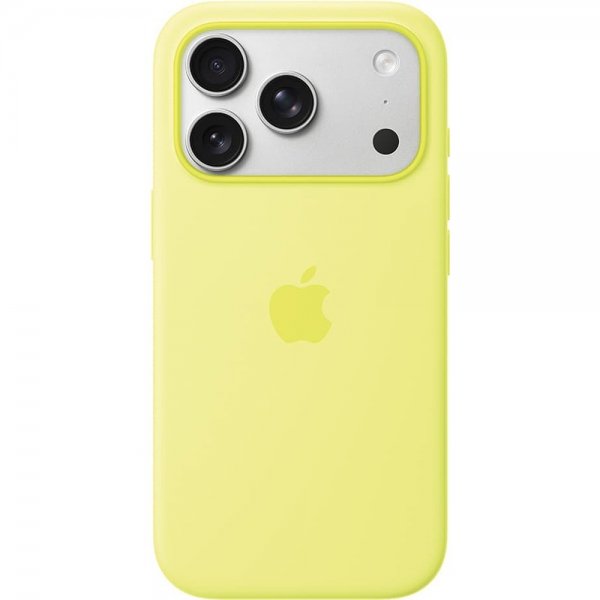 Apple Original iPhone 17 Pro Max Deksel Silicone Case MagSafe Neon Yellow