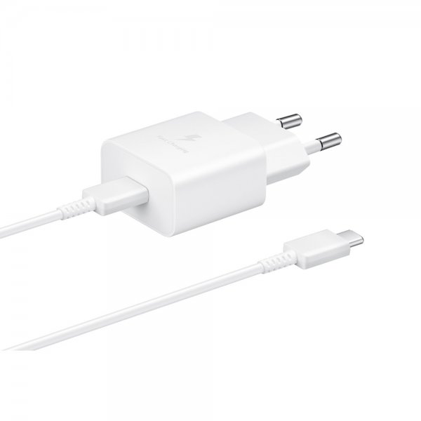 Samsung Original Lader 15W PD Power Adapter med USB-C Kabel Hvit