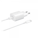 Samsung Original VäggLader 25W med Type C till Type C-Kabel Hvit