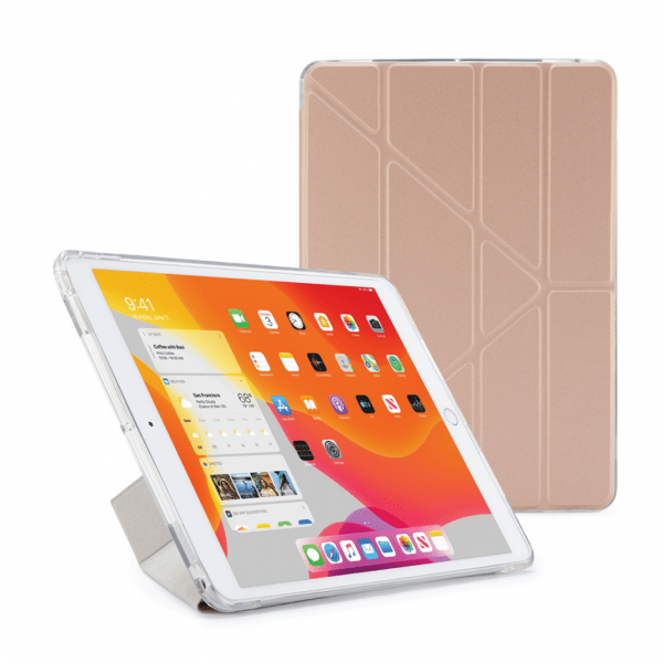 Pipetto iPad 10.2 (gen 7/8/9) Etui Metallic Origami Rosegull