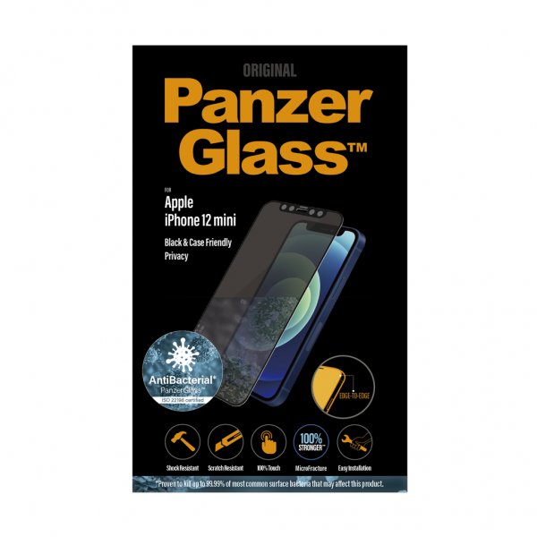 PanzerGlass iPhone 12 Mini Skjermbeskytter Edge-to-Edge Privacy