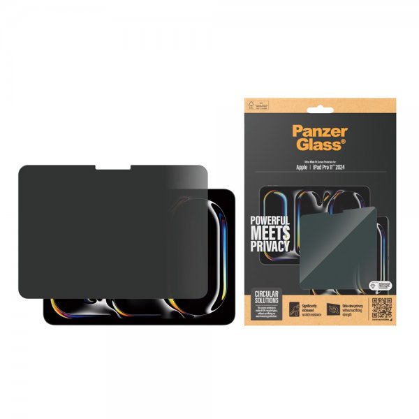 PanzerGlass iPad Pro 11 (M4/M5) Skjermbeskytter Ultra-Wide Fit Privacy