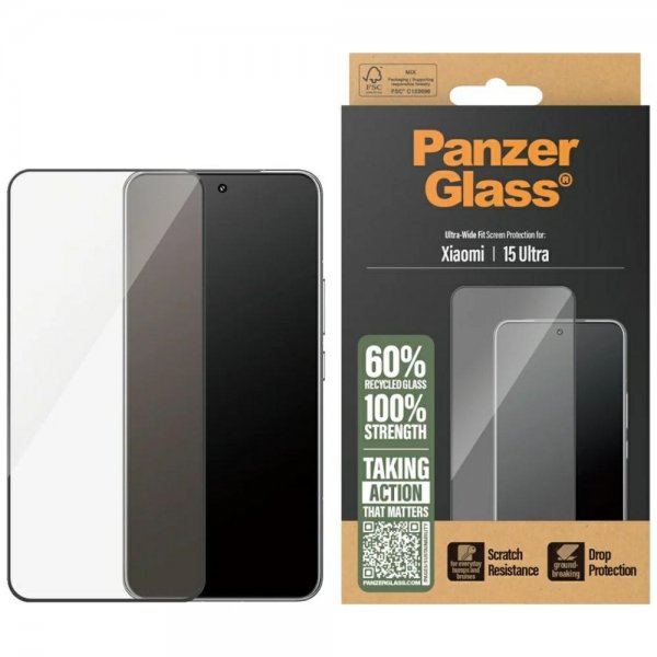 PanzerGlass Xiaomi 15 Ultra Skjermbeskytter Ultra-Wide Fit