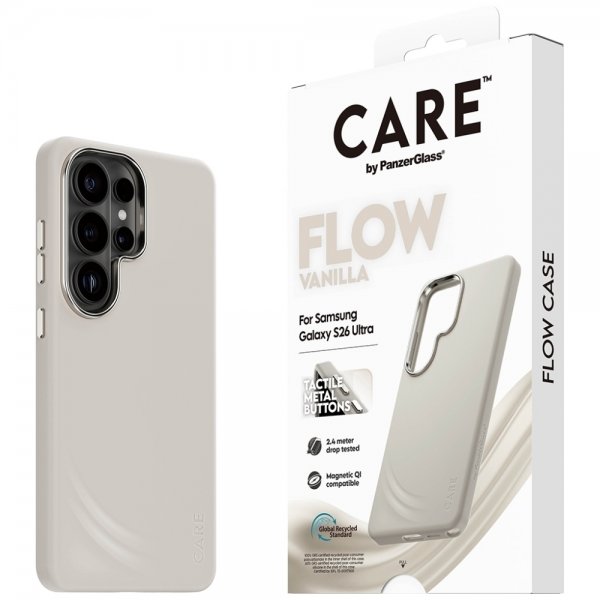 CARE by PanzerGlass Samsung Galaxy S26 Deksel Flow MagSafe Vanilla