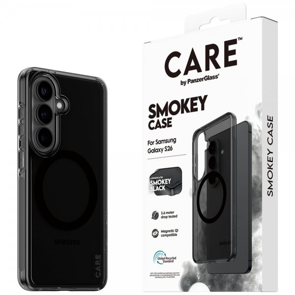 CARE by PanzerGlass Samsung Galaxy S26 Deksel Smokey MagSafe Svart