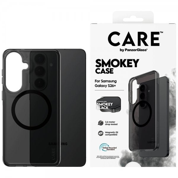 CARE by PanzerGlass Samsung Galaxy S26 Plus Deksel Smokey MagSafe Svart