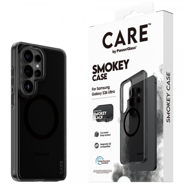 CARE by PanzerGlass Samsung Galaxy S26 Ultra Deksel Smokey MagSafe Svart