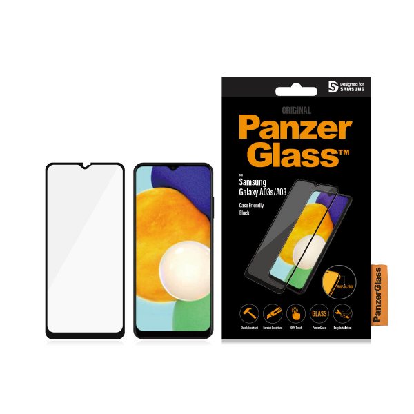PanzerGlass Samsung Galaxy A03/A03s Skjermbeskytter CaseFriendly Edge-to-Edge