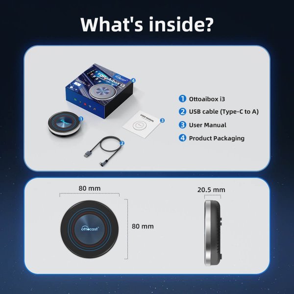 Ottocast Aibox i3 Apple CarPlay/Android Auto AI Box til BMW