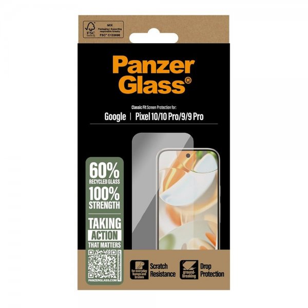 PanzerGlass Google Pixel 9/9 Pro/Pixel 10/10 Pro Skjermbeskytter Classic Fit