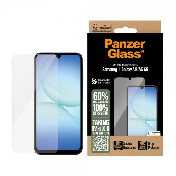 PanzerGlass Samsung Galaxy A17 Skjermbeskytter Ultra-Wide Fit EasyAligner