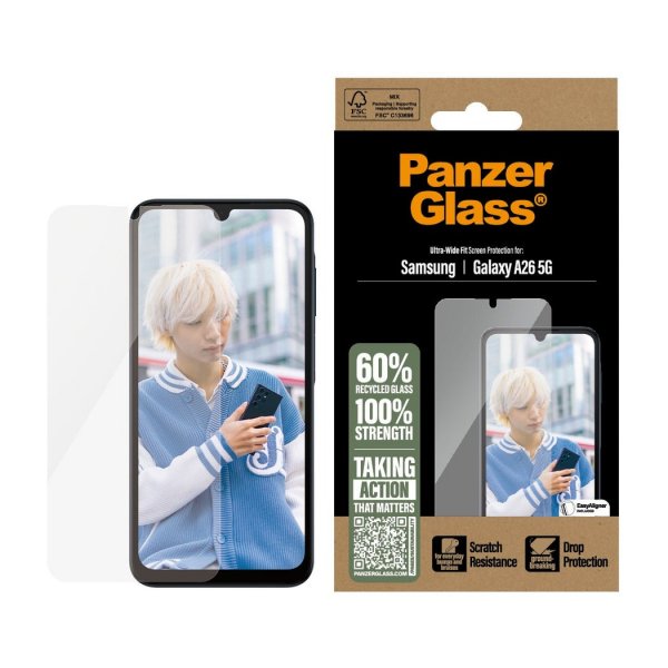 PanzerGlass Samsung Galaxy A26 Skjermbeskytter Ultra-Wide Fit EasyAligner