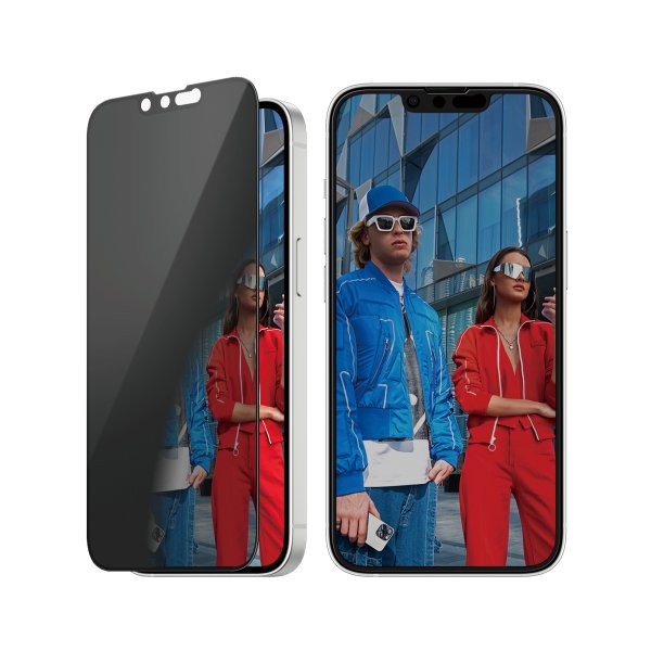 PanzerGlass iPhone 13/13 Pro/14/16e/17e Skjermbeskytter Ultra-Wide Fit Privacy EasyAligner