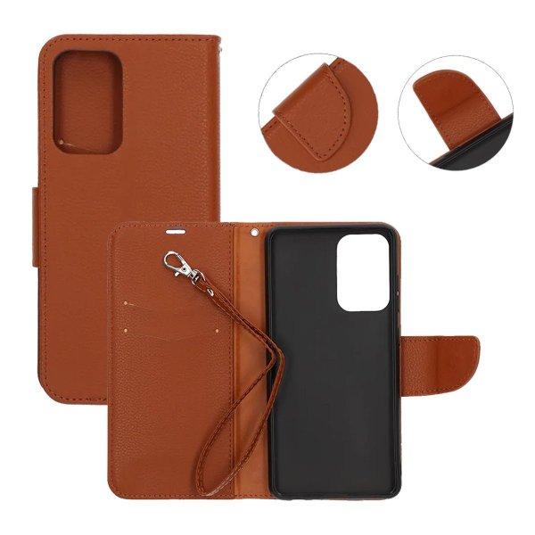 Samsung Galaxy A52/A52s 5G Etui med Stativ Brun