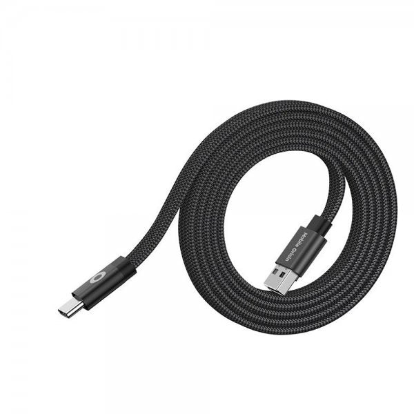 Mobile Origin Flat Kabel Magnetic USB-A to USB-C 1m Svart