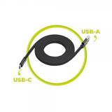 Mobile Origin Flat Kabel Magnetic USB-A to USB-C 1m Svart