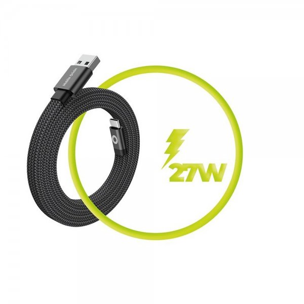 Mobile Origin Flat Kabel Magnetic USB-A to USB-C 1m Svart
