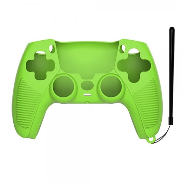 PlayStation 5 DualSense Controller Skin med stropp limegrønn