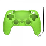 PlayStation 5 DualSense Controller Skin med stropp limegrønn