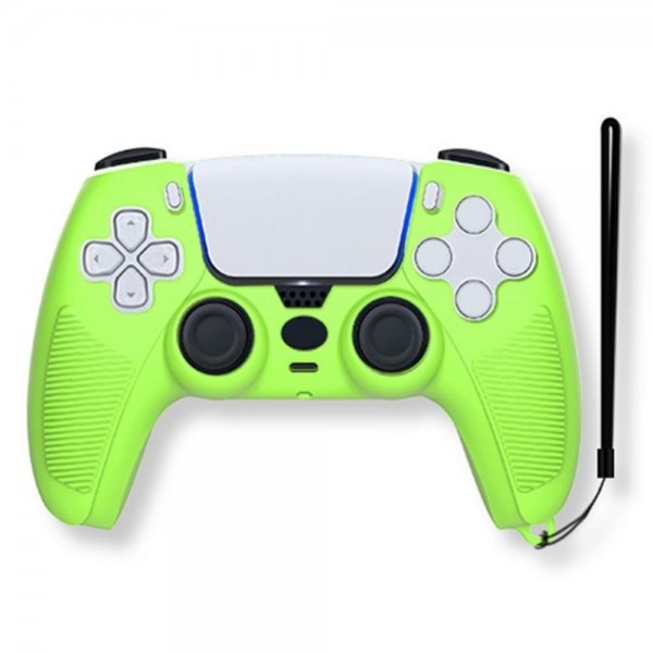 PlayStation 5 DualSense Controller Skin med stropp limegrønn