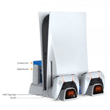 Dobe PS5 Slim Docking Station med kjølevifte kontrolllading og spilllagring