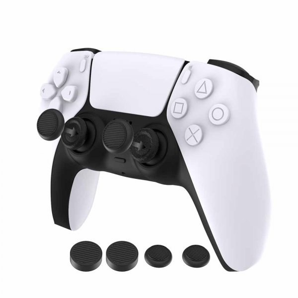 PlayStation 5 spillkontroller tommelgrep 4 pakning svart