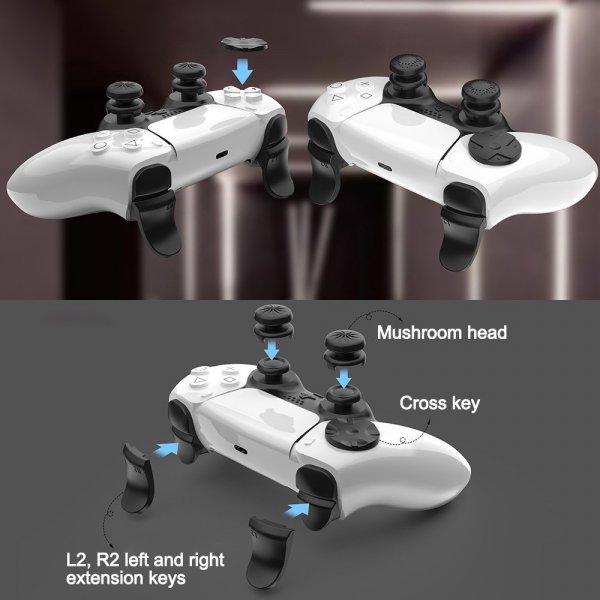 PlayStation 5 Tommelgrep Trigger Forlenger D Pad Antiskli