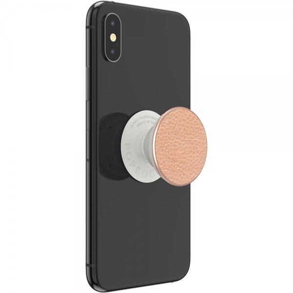 Popsockets PopGrip Premium Pebbled Vegan Leather Rosegull