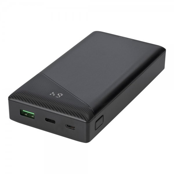 Deltaco Powerbank 20 000 mAh Fast Charge 18W Svart