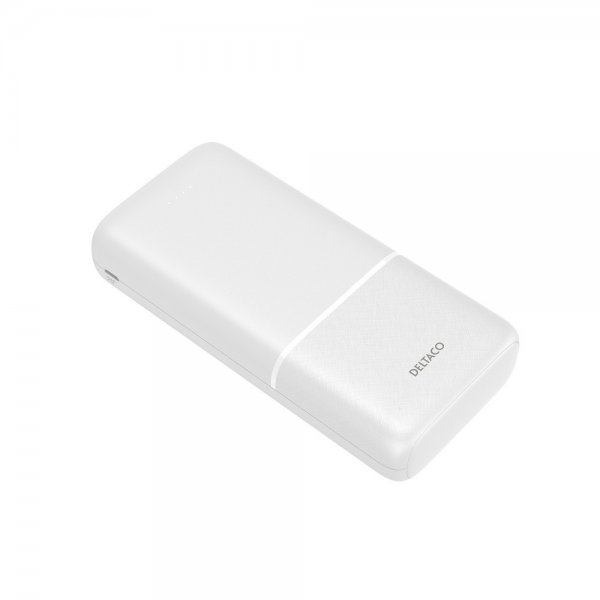 Deltaco Powerbank 20 000 mAh Hvit