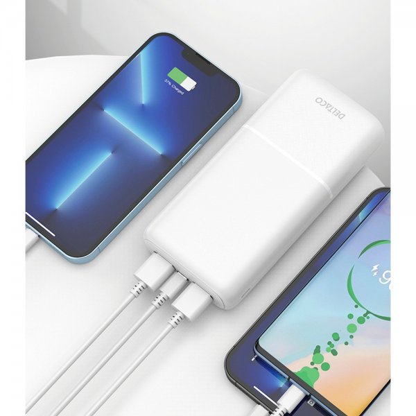 Deltaco Powerbank 20 000 mAh Hvit