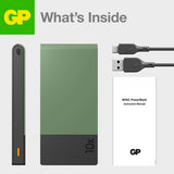 GP Powerbank M2+ 10 000 mAh Grønn