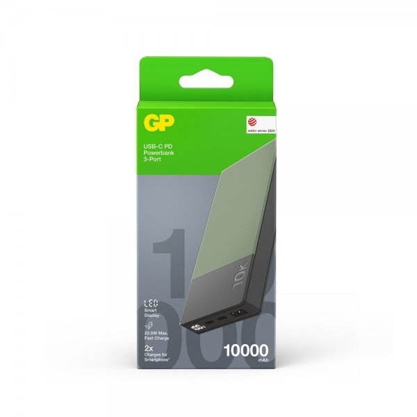 GP Powerbank M2+ 10 000 mAh Grønn