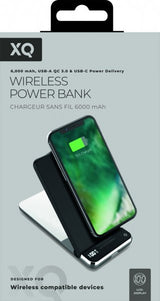 Xqisit Powerbank med Trådløs Laddning Svart
