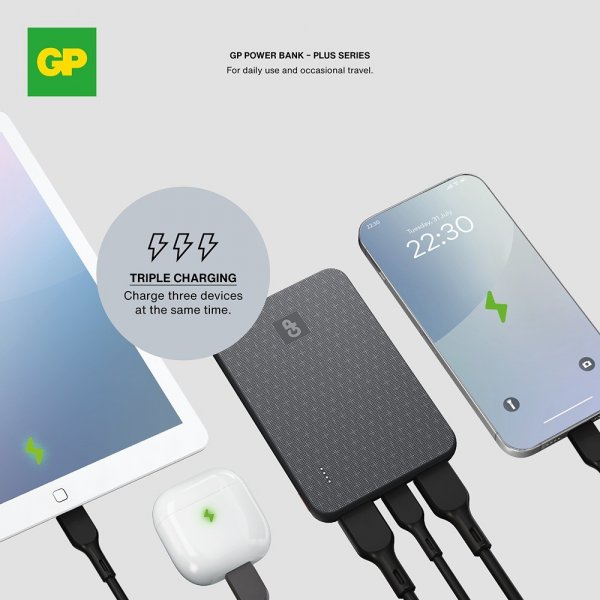 GP Powerbank Plus 5000 mAh Svart