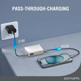 4smarts Powerbank Pocket Slim 10 000 mAh 45W Hvit