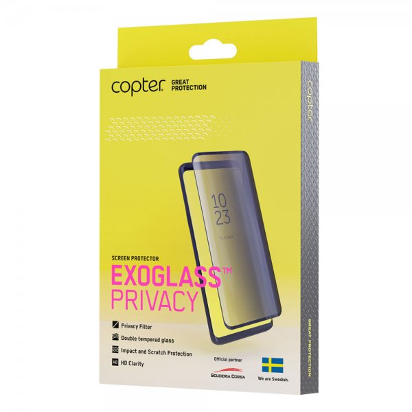 Copter iPhone 6/6s/7/8/SE Skjermbeskytter PrivacyFilter Curved Full Size Herdet Glass