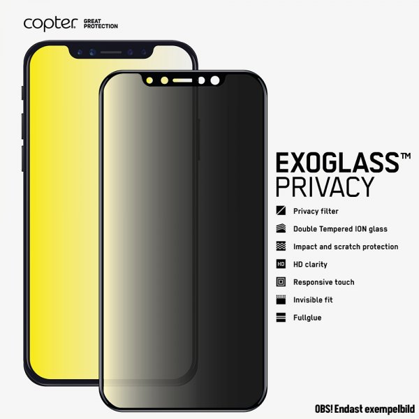 Copter iPhone Xr/11 Skjermbeskytter ExoGlass Privacy Curved