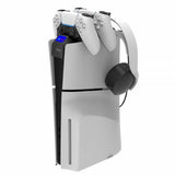 Ipega PS5 Slim toppmontert kontrollerlader med hodetelefonholder