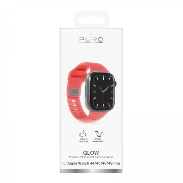 Puro Apple Watch 44/45/46/Ultra 49mm Armbånd Glow Oransje