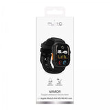 Puro Apple Watch 44/45/46/Ultra 49mm Armbånd Armor Svart